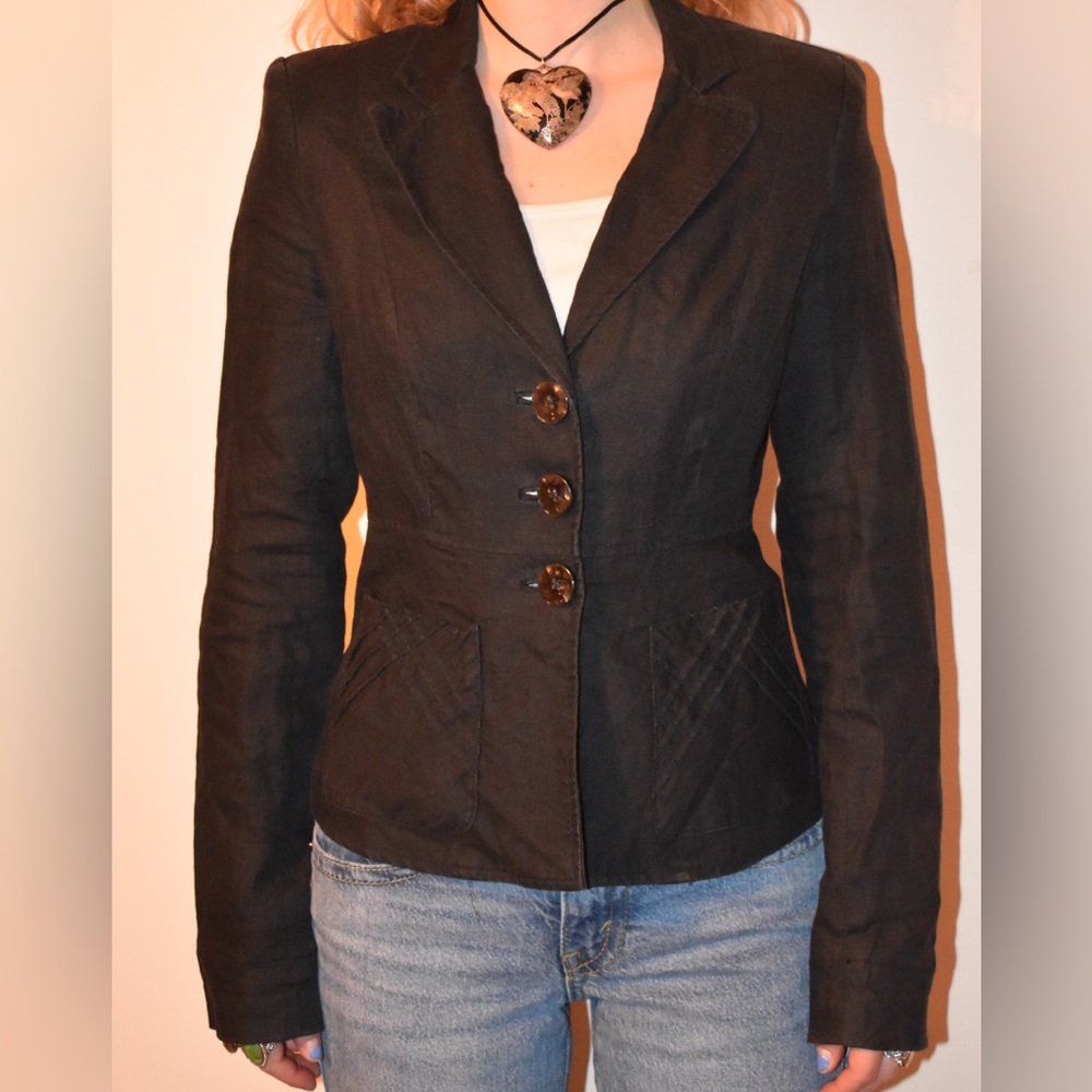 Merona Women's Fitted Black Blazer